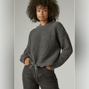 Lucky Brand Charcoal Knit Women's Sweater size L